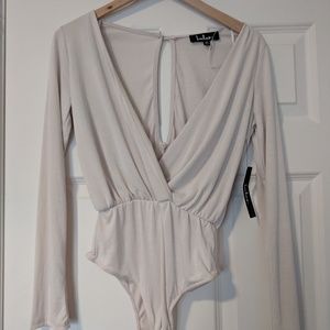 NWT Lulu's Ivory Bodysuit